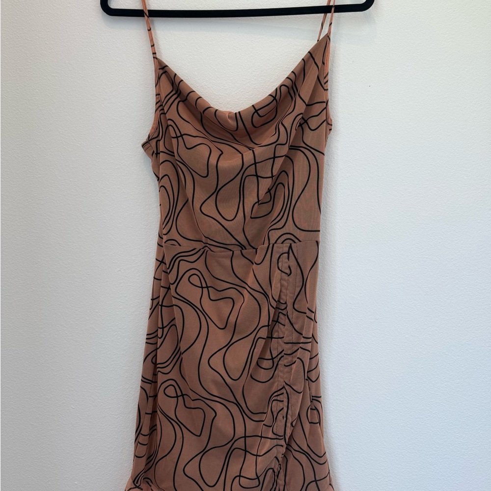 Abstract Patterned Slip Dress